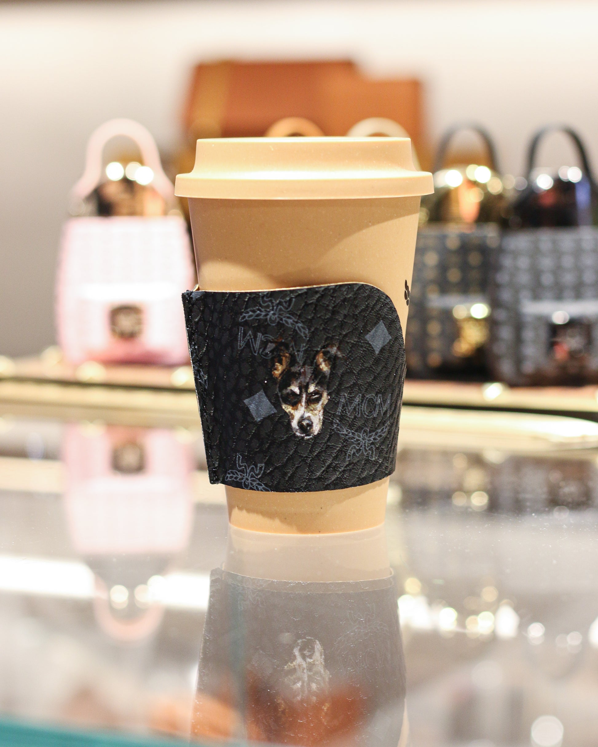 Luxury leather painting London , Hand-painted leather art , Custom leather artwork UK , Bespoke leather artist London , Painted leather accessories , High-end leather design , London , Handcrafted leather gifts, Artist , Aivis Provejs