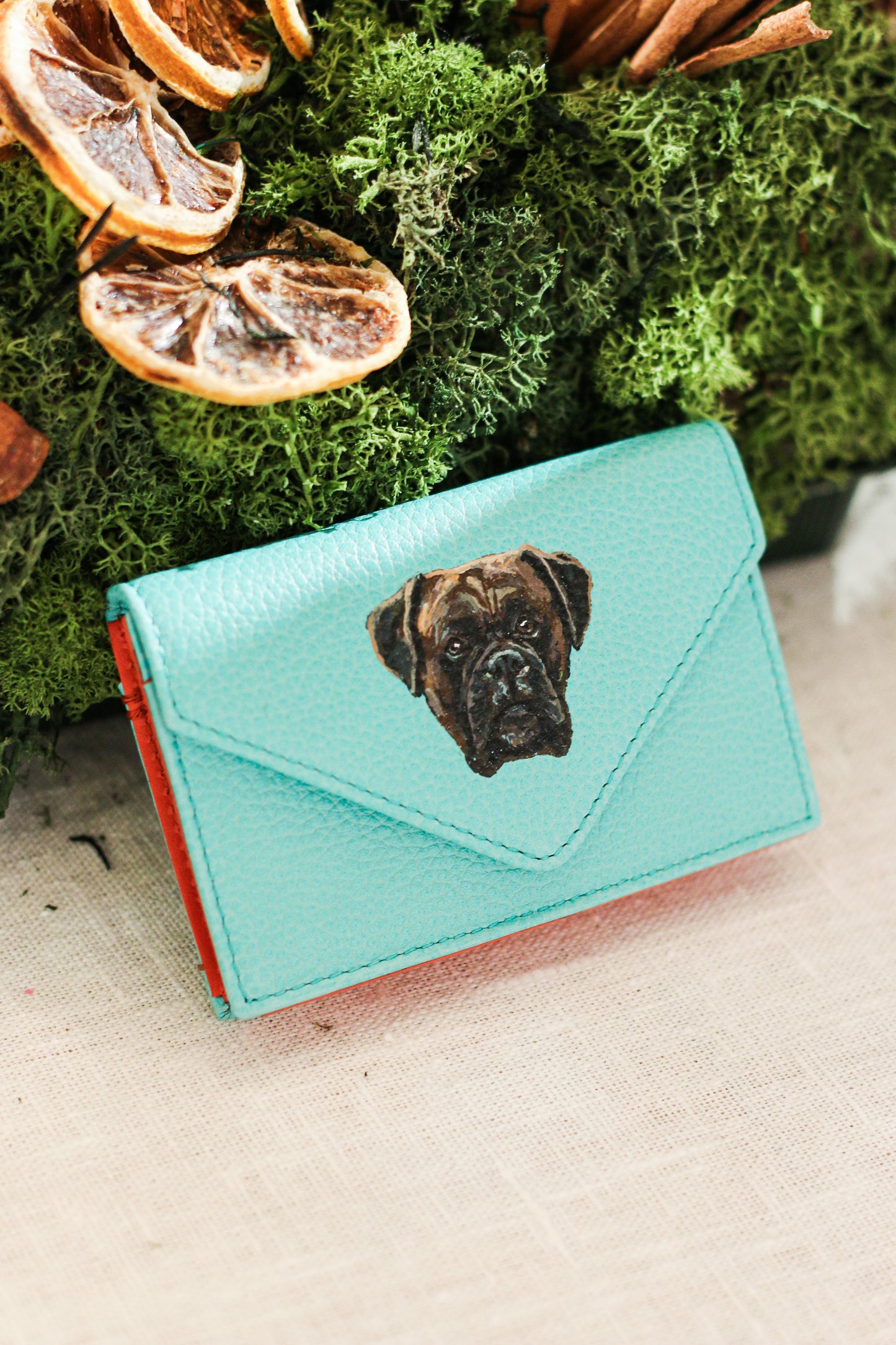 Luxury leather painting London , Hand-painted leather art , Custom leather artwork UK , Bespoke leather artist London , Painted leather accessories , High-end leather design , London , Handcrafted leather gifts, Artist , Aivis Provejs