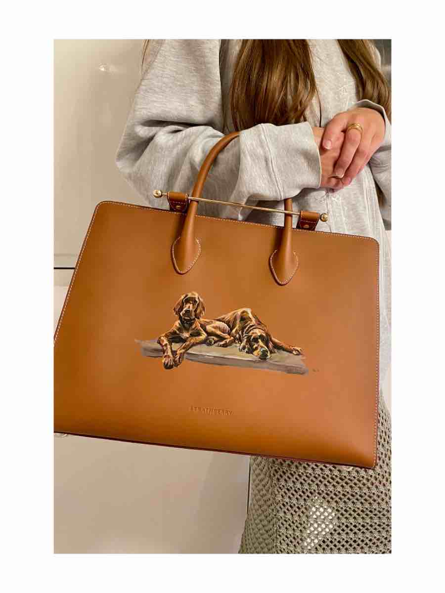 Luxury leather painting London , Hand-painted leather art , Custom leather artwork UK , Bespoke leather artist London , Painted leather accessories , High-end leather design , London , Handcrafted leather gifts, Artist , Aivis Provejs