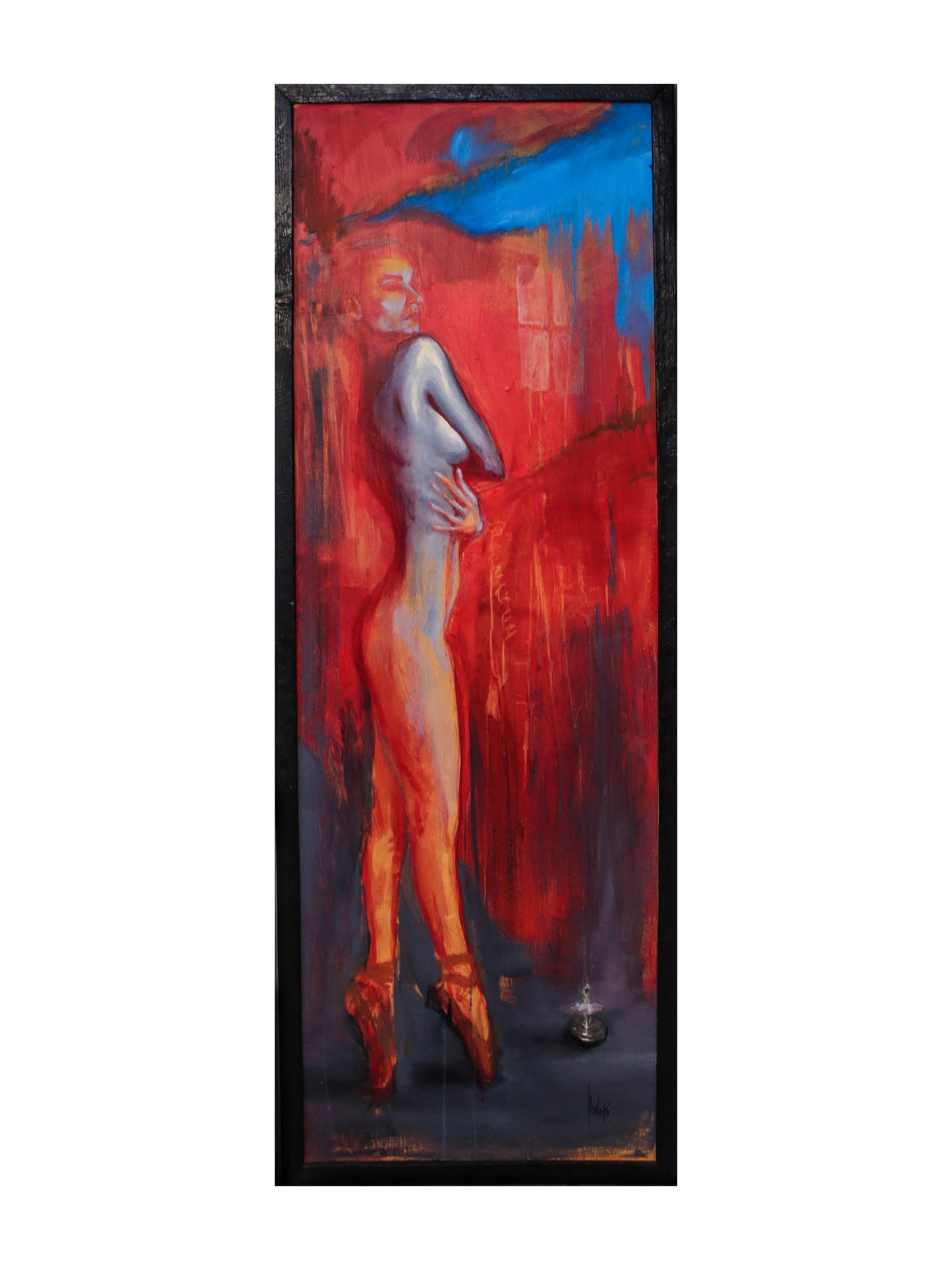 Oil Painting, Textured Panel, Home Decor, Classic Art, Fine Art, Provejs London, Aivis Provejs, Art, Painting, red, chess, female, body, painting, ballerina