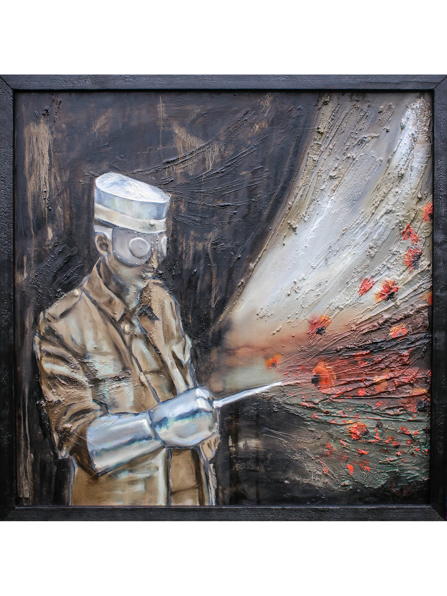 Oil Painting, Textured Panel, Home Decor, Classic Art, Fine Art, Provejs London, Aivis Provejs, Art, Painting, Trench fighter