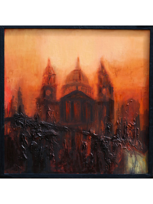 Oil Painting, Textured Panel, Home Decor, Classic Art, Fine Art, Provejs London, Aivis Provejs, Art, Painting, St Pauls Cathedral 