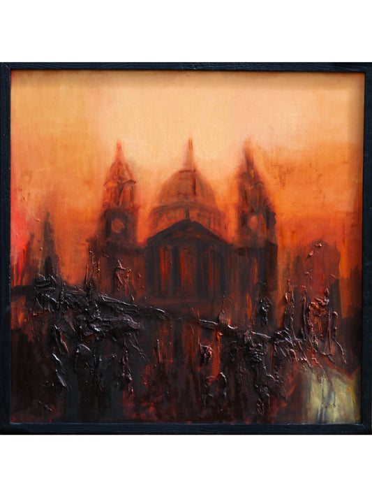 Oil Painting, Textured Panel, Home Decor, Classic Art, Fine Art, Provejs London, Aivis Provejs, Art, Painting, St Pauls Cathedral