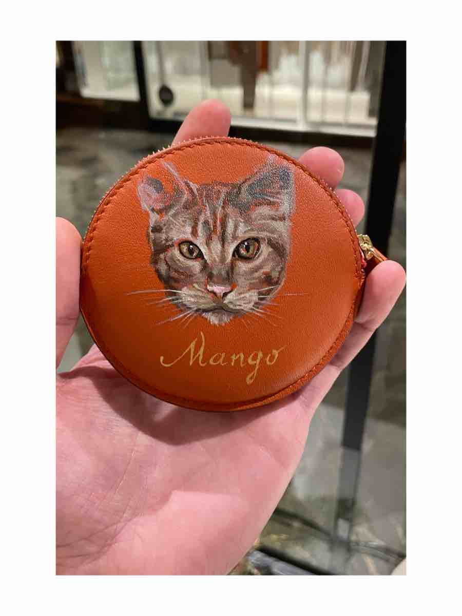 Personalised painted small leather good