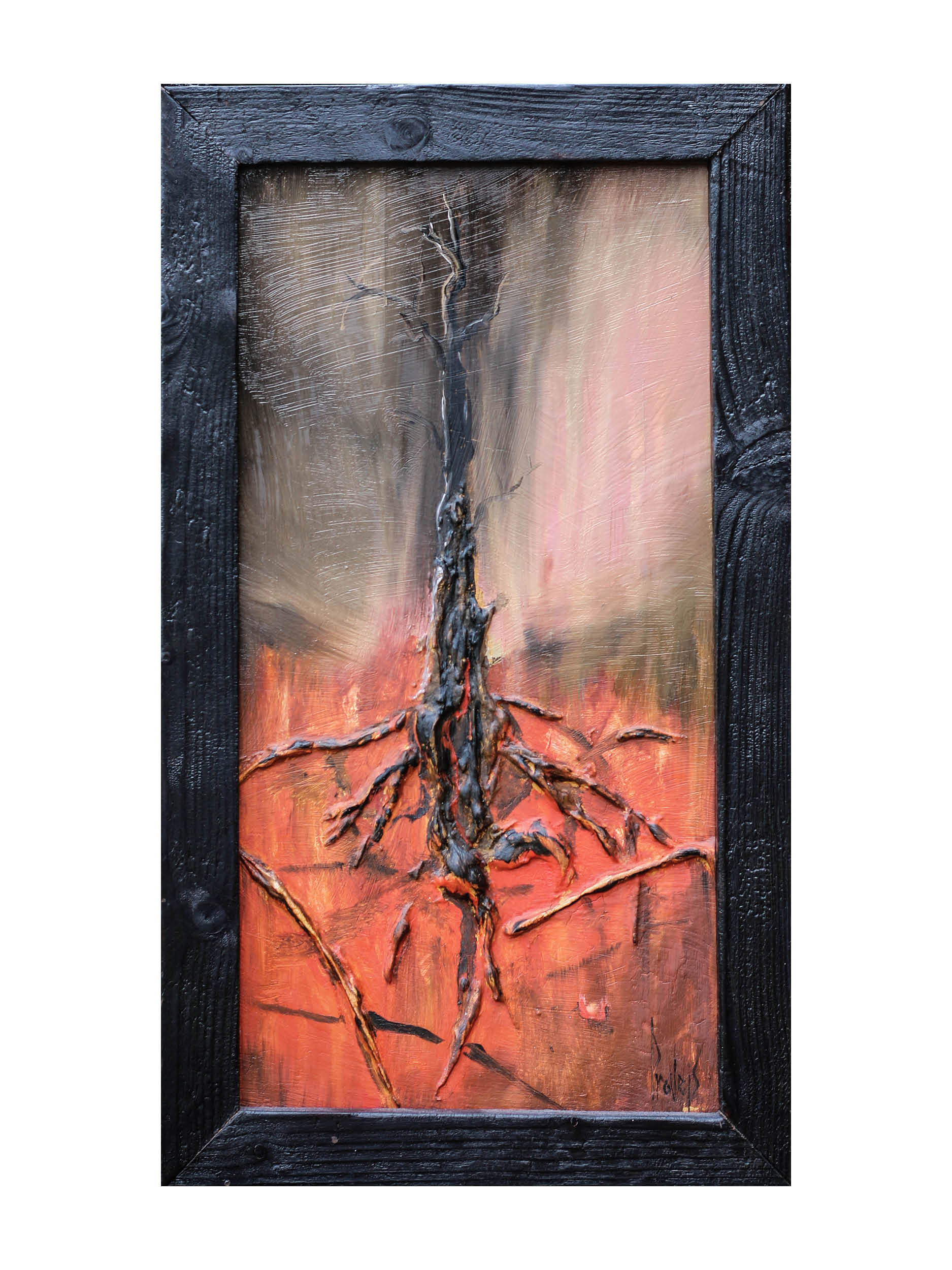 Oil Painting, Textured Panel, Home Decor, Classic Art, Fine Art, Provejs London, Aivis Provejs, Art, Painting, Tree Of Life, Red