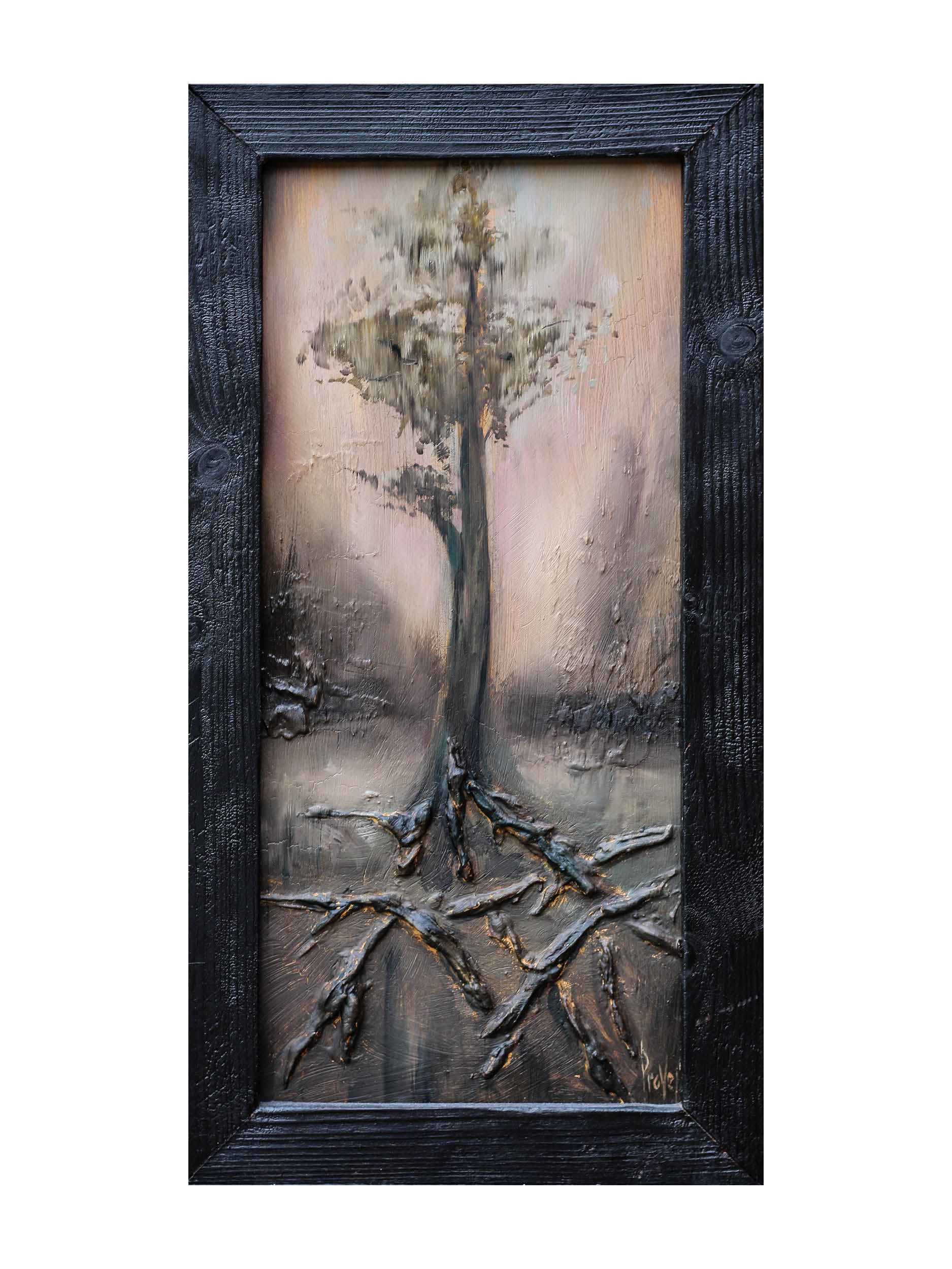 Oil Painting, Textured Panel, Home Decor, Classic Art, Fine Art, Provejs London, Aivis Provejs, Art, Painting, tree of life, brown, beige, black