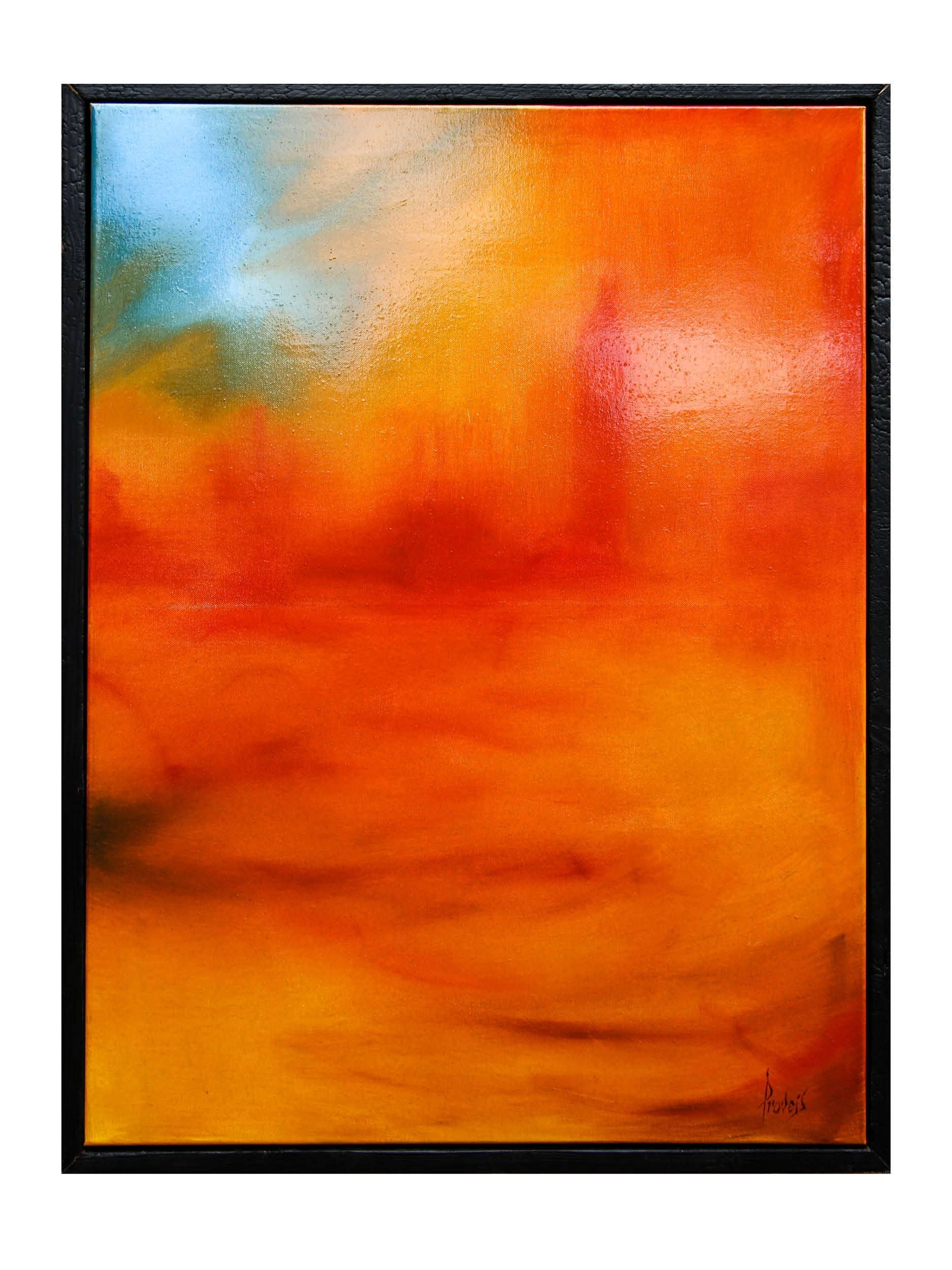 Oil Painting, Textured Panel, Home Decor, Classic Art, Fine Art, Provejs London, Aivis Provejs, Art, Painting, Orange, London, Big Ben