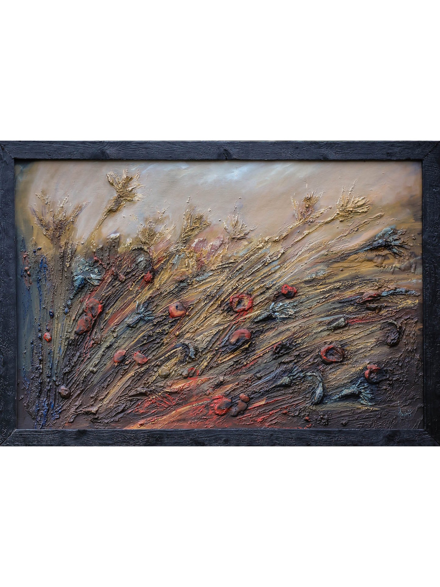 Oil Painting, Textured Panel, Home Decor, Classic Art, Fine Art, Provejs London, Aivis Provejs, Art, Painting, Flanders Field, Poppies