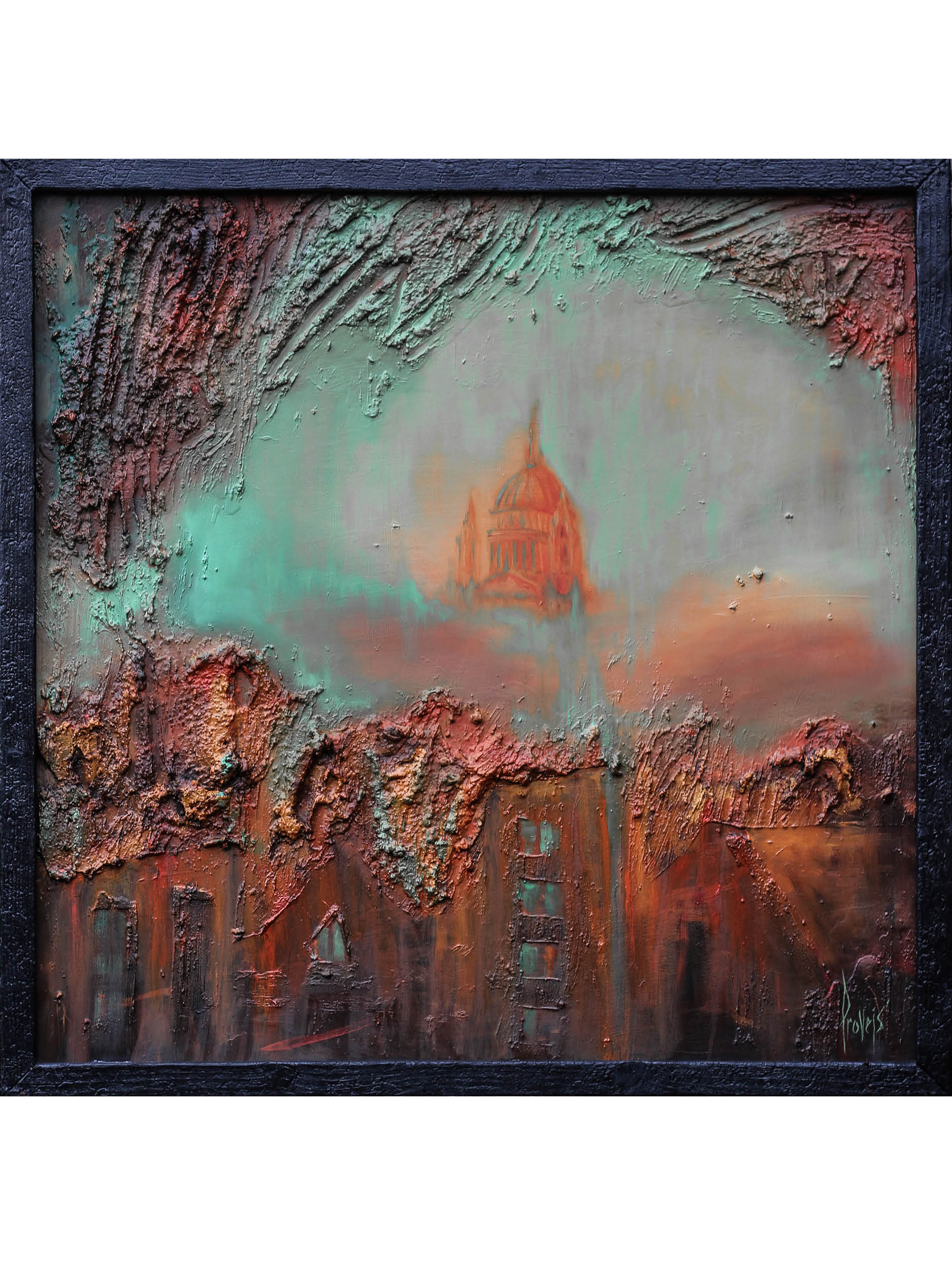 Oil Painting, Textured Panel, Home Decor, Classic Art, Fine Art, Provejs London, Aivis Provejs, Art, Painting, St Pauls Cathedral 